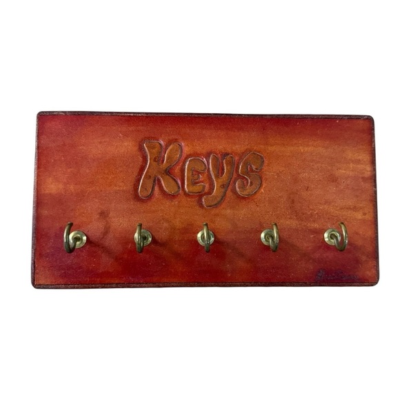 Vintage 70s “KEYS” Wall Hanging with Hooks Funky Retro Bubble Letter - Picture 1 of 5